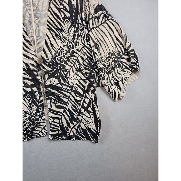 Coldwater Creek Black Ivory Knit Dolman Sleeve Button Up Sweater Women's Plus 3X - Picture 5 of 13